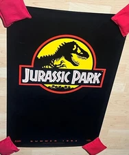 Vtg Original Theatrical Jurassic Park Movie Poster 1993 27x40 Rolled D/S