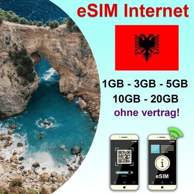eSIM Albanien   Nur Internet, Keine physische SIM | Travel Sim 4G