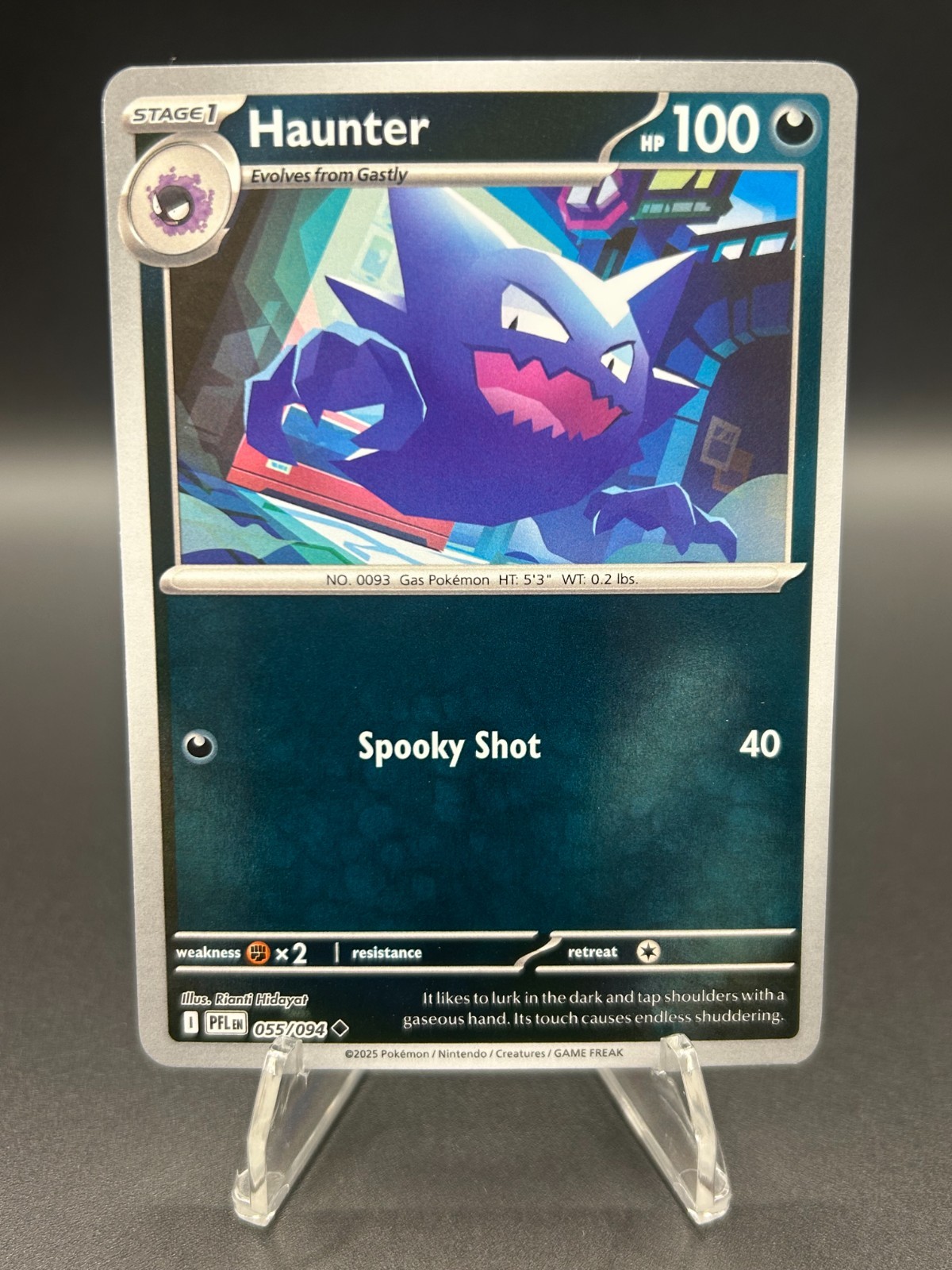 • Haunter • 055/094 Reverse Holo Phantasmal Flames Pokemon TCG NM