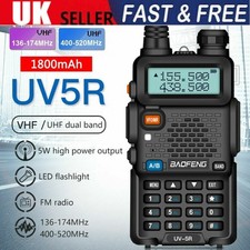 BAOFENG UV-5R III Tri-Band Walkie Talkie Long Range FM Two Way Radio UK Stock