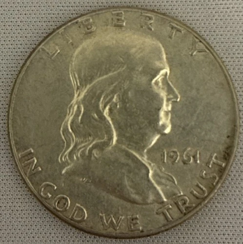 1961 Franklin Half Dollar, 90% Silver, Philadelphia Mint! Very Fine Condition