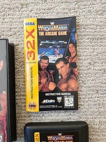 WWF WrestleMania: The Arcade Game (Sega 32X, 1995) CIB Complete Nice Shape!