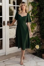 Baltic Born Colette Sweetheart Midi Dress Evergreen Size M Medium Wedding