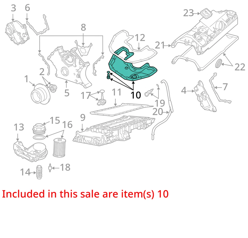 Bmw 750i 2006-2008 cárter de aceite del motor KZ84A Foto 3 de 4