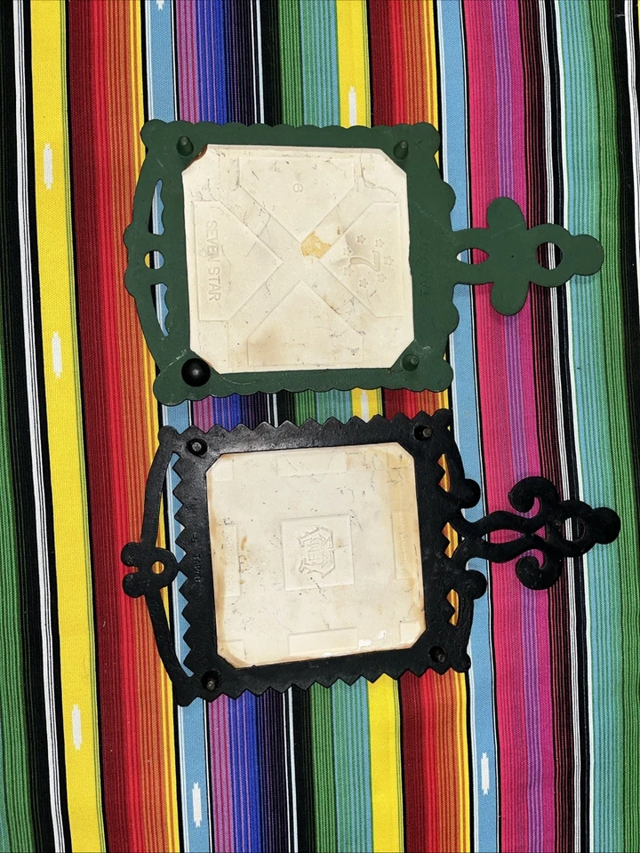 Lot of 2- Vintage Trivits Trivial cast iron And Porcelain 1- Japan 1- 7 Star - Image 3 of 3