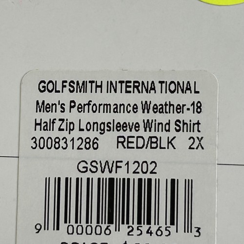 Snake Eyes Weather-18 Wind Shirt Mens 2XL Half Zip Golf Windbreaker NWT - Picture 5 of 11