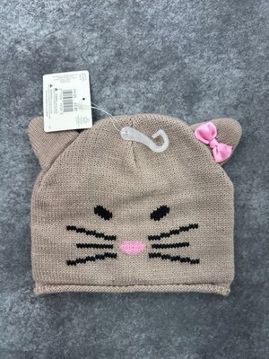 Girls CUTE Knit Animal Kitty Cat Beanie Cap One Size BRAND NEW W TAGS