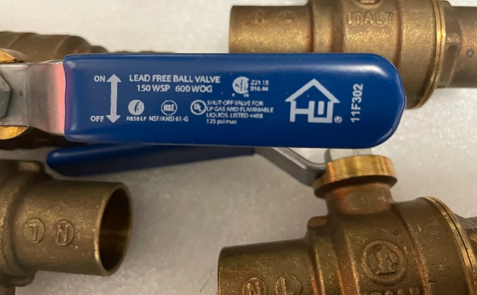 LOT OF 4 PIECES- 3/4" Solder Full Port Brass Ball Valve Lead Free 116-4-34-34 - Image 2 of 2