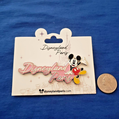 Disneyland Paris DLP 2023 Pink and Silver Mickey Pin Jumbo