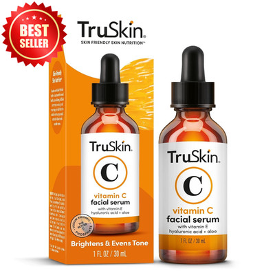 1 OZ Vitamin C Serum Hyaluronic Acid Vit E Anti-Aging Fine Line Wrinkle US