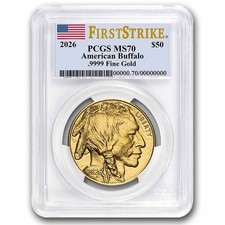 2026 1 oz Gold Buffalo MS-70 PCGS (FirstStrike®) 4246.75 per troy oz