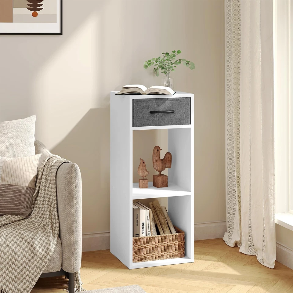 WOLTU Libreria da Terra Unità di Stoccaggio a Cubo a 3 Livelli con Cassetto - Immagine 2 di 4