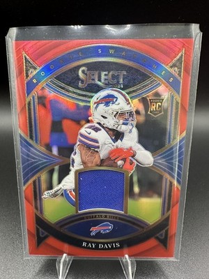 2024 Panini Select - Rookie Swatches Ray Davis #RS-RDS Red Prizm (RC)