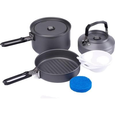 Camping Kochgeschirr Set Aluminium  faltbar Trekking Wandern