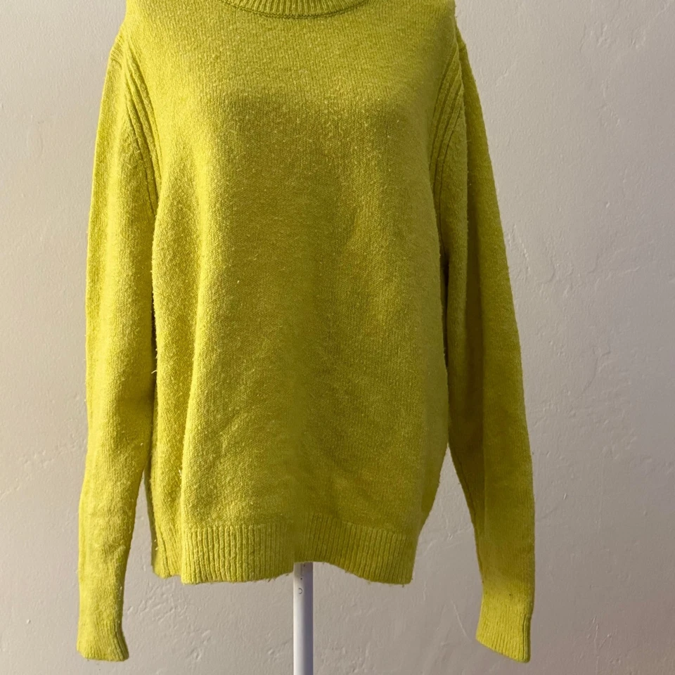 Suéter tejido texturizado verde lima mediano A New Day para mujer Foto 4 de 4