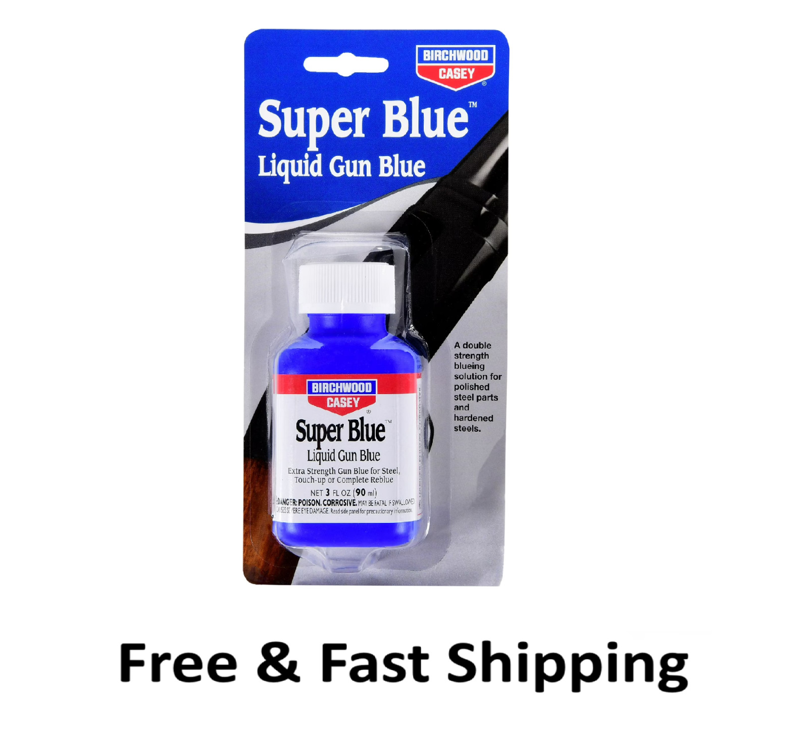 Birchwood Casey SUPER BLUE Liquid Gun Blue FOR BLUEING POLIS