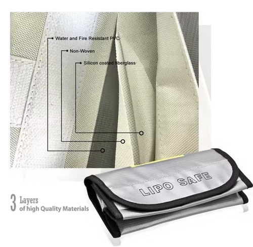 Lipo Safe Bag feuerfeste Aufbewahrung Schutz RC Lipo Akkutasche Größe 18,5*7,5*6cm - Bild 4 von 5