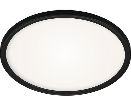 Led Deckenleuchte 18W 2400 Lm 4000 K Ø 29,3 Cm Slim Schwarz + Backlight-image