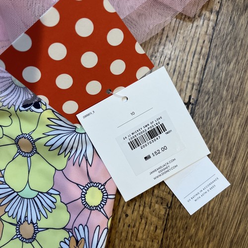 Disney X Janie Jack Niñas Minnie Mouse Floral Tropical Traje de Baño, Talla 10 - NUEVO - Imagen 6 de 10
