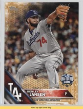 2016 Update Topps.com Online Exclusive 5x7 Gold 6/10 Kenley Jansen READ 2d9