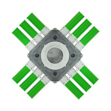 75mm Plastic Semi Rigid Radial Ventilation Duct Manifold Box BlauFast
