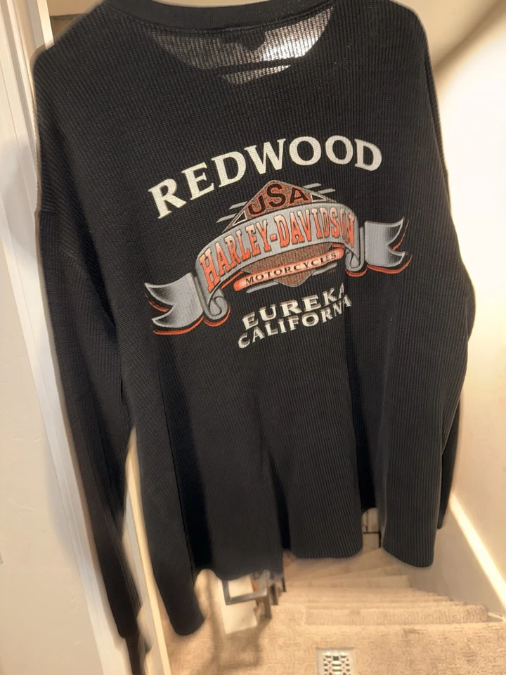 Vintage Harley Davidson, Thermal Long Sleeve Size Large 22 X 26 - Image 3 of 3