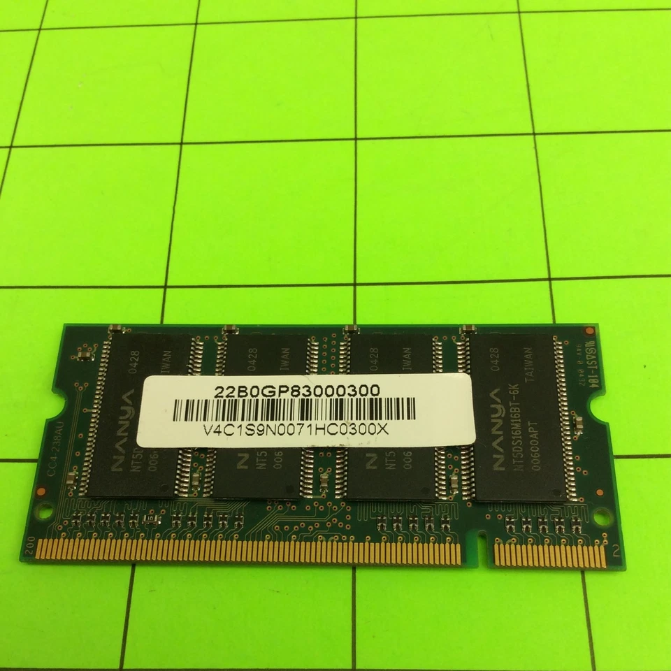 Nanya NT256D64SH8BAGM DDR-333 (PC-2700) PC-2700S Random Access Memory RAM - Image 3 of 3