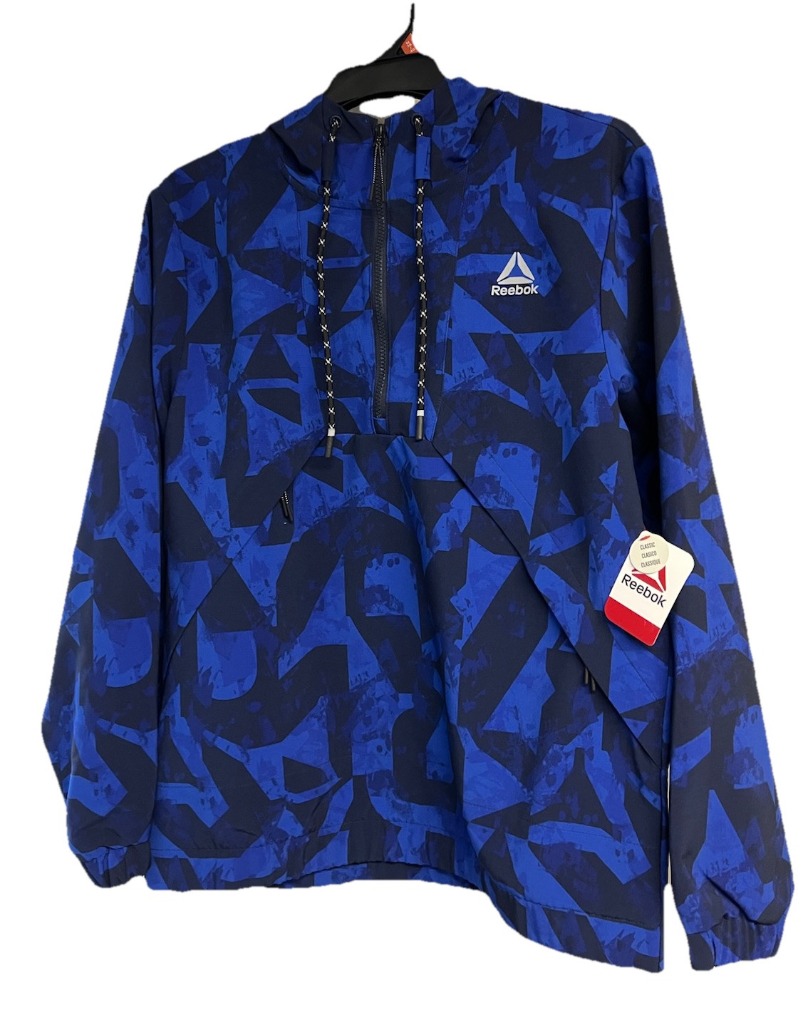 Reebok Classic Half Zip Woven Anorak. Size Medium. 