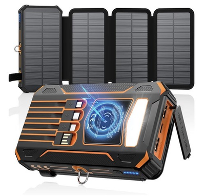 #ad Solar Charger Power Bank 48000mAh Wireless Portable Charger Built 4 Solar Panels $30.00
