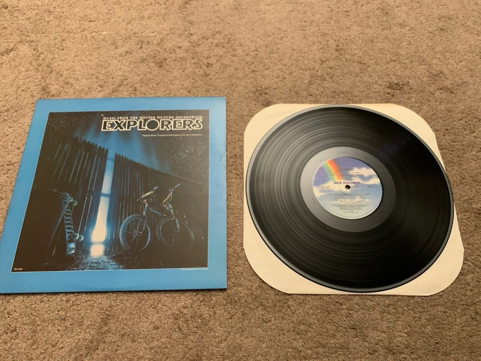 Explorers Motion Picture Soundtrack LP 1985 Jerry Goldsmith Scary Record Retro - Image 3 of 4