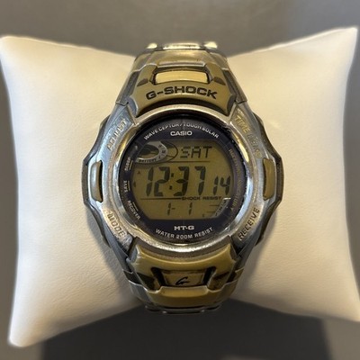 Casio G-Shock Wave Ceptor Tough Solar Watch MTG-900 Silver Tan WR 200m - Works!