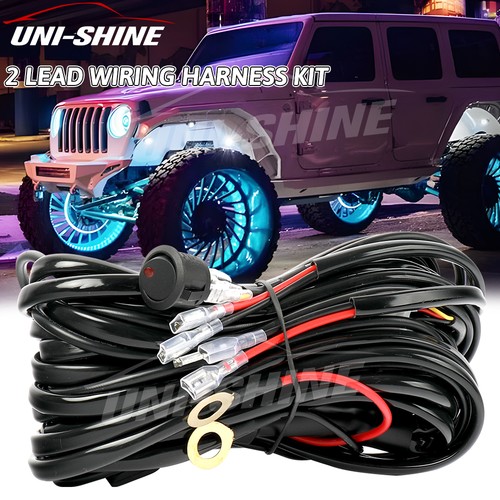Rocker Wiring Harness Kit LED Light Bar 12V 40Amp Relay Fuse ON-Off ...