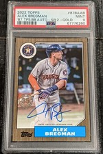 2022 Topps Alex Bregman Auto GOLD 35/50 PSA 9 MINT 1987 Design Series 2 Astros