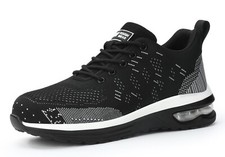 MENS WOMENS LIGHTWEIGHT STEEL TOE CAP SAFETY ABSORBING TRAINERS BOOT SHOES UK