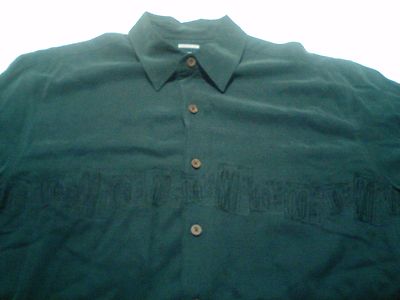 Quicksilver Button Up Shirt Dress Shirt Size M Black Men's Short Sleeve