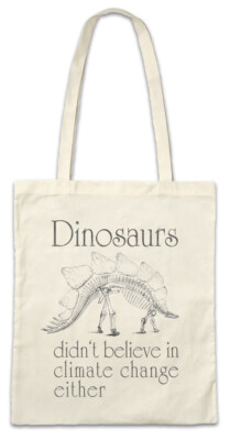 Dinosaurs Climate Change Stofftasche Einkaufstasche Klimawandel Global Erwärmung