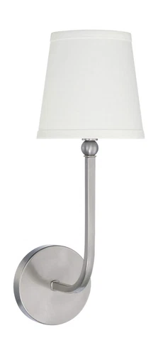 Capital Lighting 619311BN-674 Dawson Decorative White Fabric Stay-Straight Sh... - Picture 1 of 2