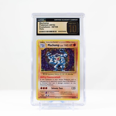 Pokémon Machamp Holo 59/108 XY Evolutions - CGC 10 PRISTINE - POP