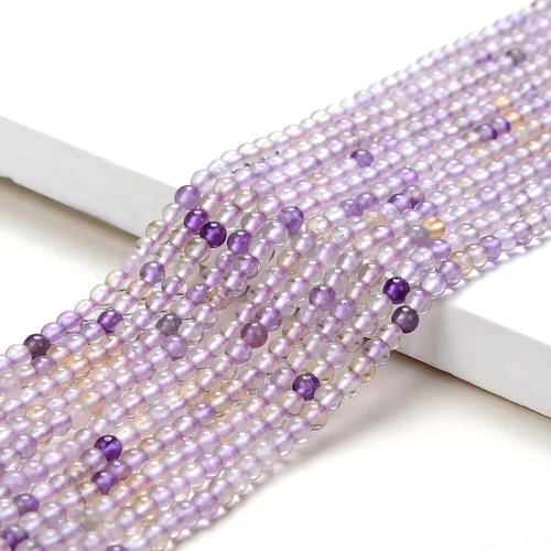 3MM Natural Ametrine Gemstone Grd A Round 15 inch (80016352-P59) - Picture 3 of 3