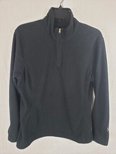 Spyder Black 1/4 Zip Long Sleeve Fleece Sweatshirt Sz L