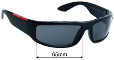 SFx Replacement Sunglass Lenses fits Prada SPS02U - 65mm Wide