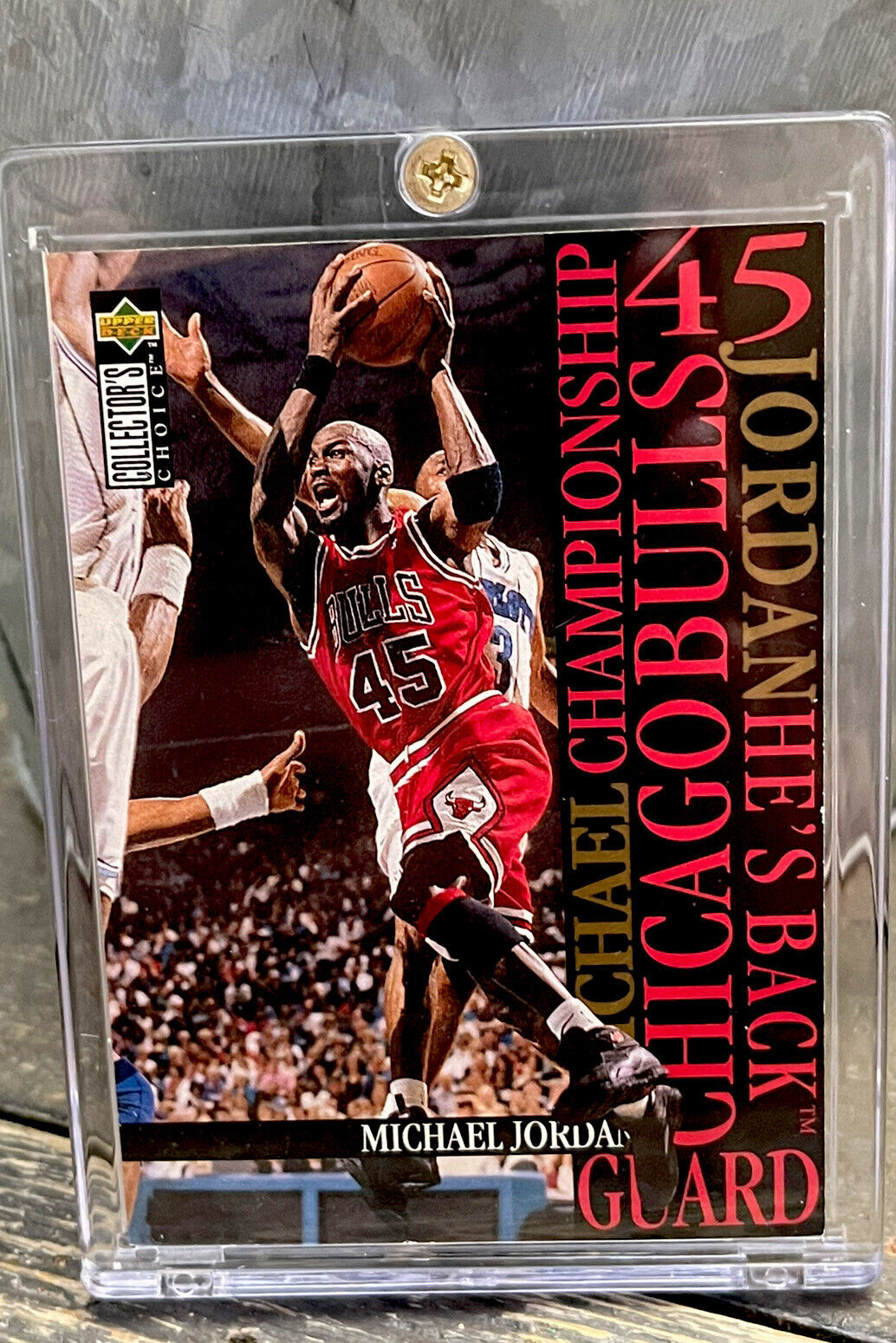 Michael Jordan Card - SP - UPPER DECK VERY RARE! WEARING BULLS JERSEY #45  MINT