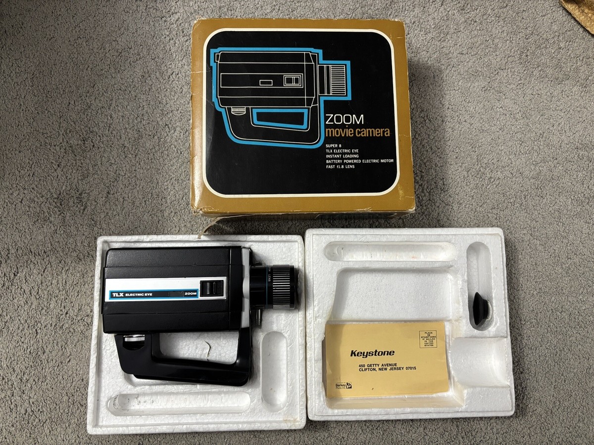 Keystone 812 TLX Super 8mm Movie Camera + Original Packaging