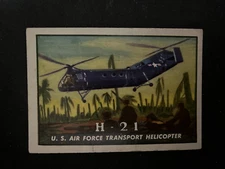 1952 Topps Wings #59 H-21 US Air Force Helicopter  F/G