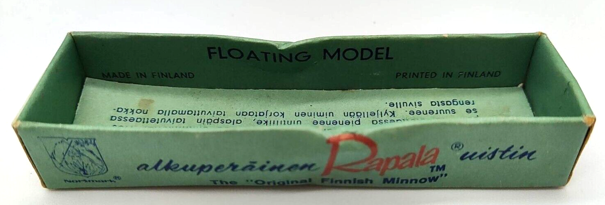Flotteur Rapala Vintage – Fabriqué En Finlande – Noir Argent 3.5" – Rare