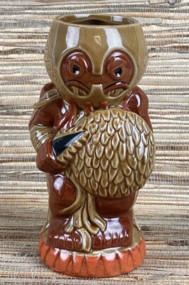 Ikaika Tiki Mug Tiki Farm Philippe Tilikete 2014 Ipu Gourd Warriors Brown New