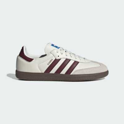 ★人気★ Adidas Samba OG Wonder White Maroon adidas Originals Samba OG Off-white/maroon/gum JR2659 Shoes