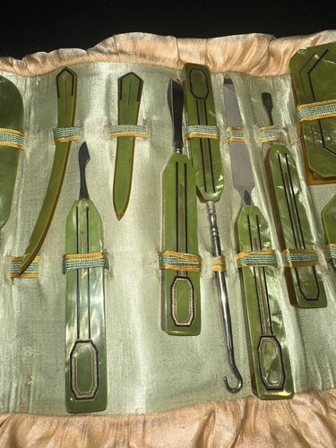Ensemble manucure vanité vintage 10 pièces - Photo 5/6