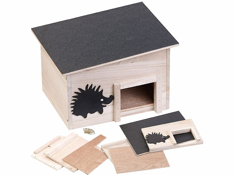 Abri en bois pour hérisson nichoir kit bois brut Royal Gardineer