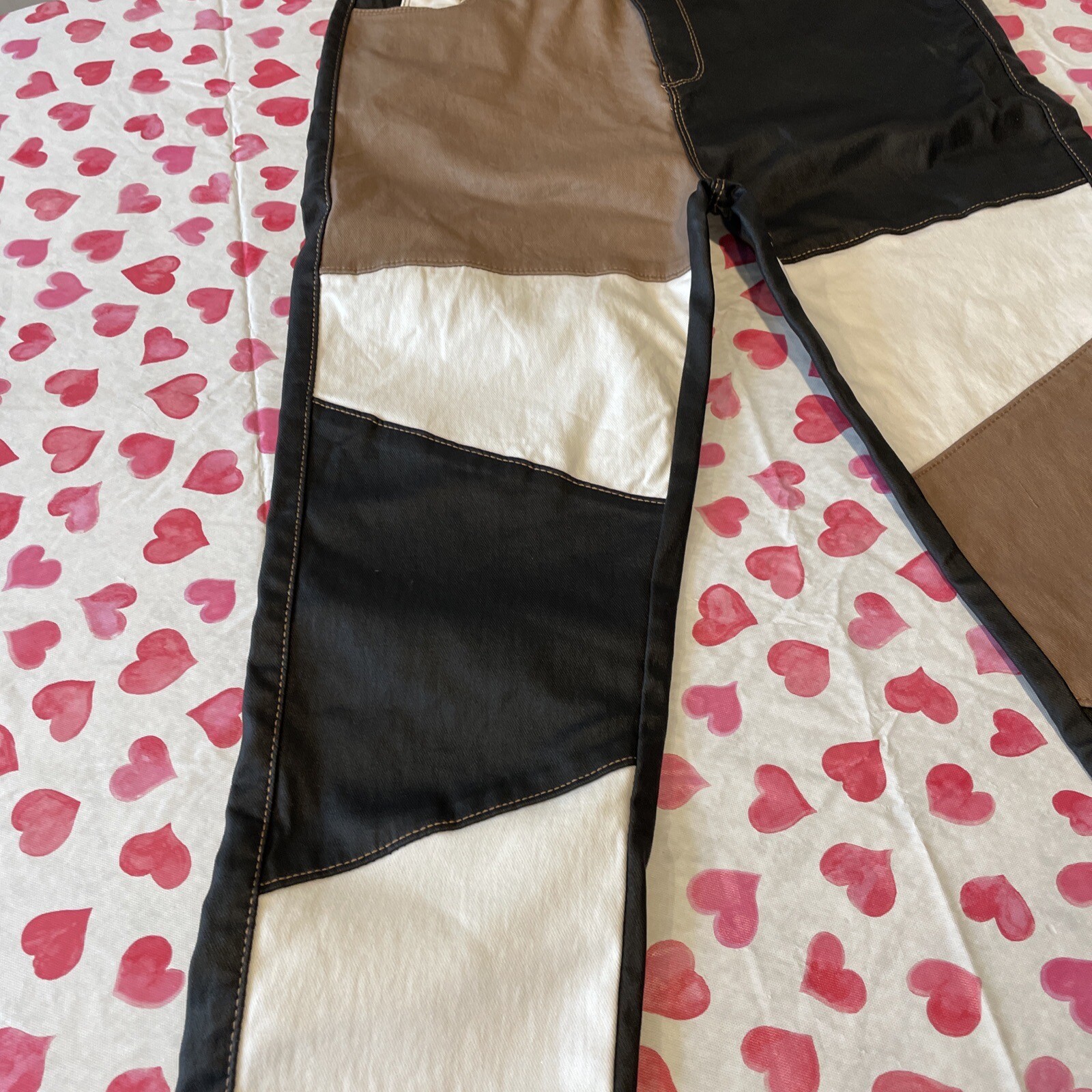 Patchwork  skinny jeans very tiny medium - image 3